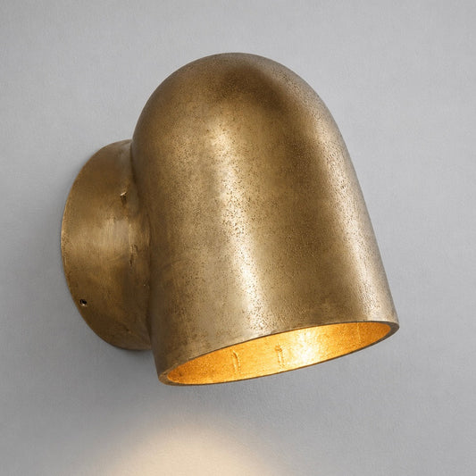 Hopton - Antique Brass Mast Down Wall Light | Nautical Industrial Wall Sconce
