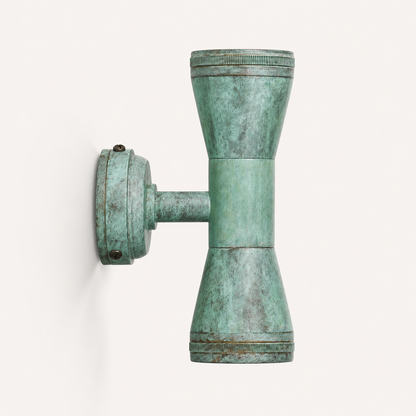 Verdigris Solid Brass Up & Down Outdoor Wall Light - IP64