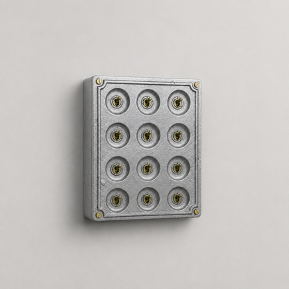 12 Gang 2 Way Solid Cast Metal Conduit Toggle Light Switch | Industrial Vintage Style