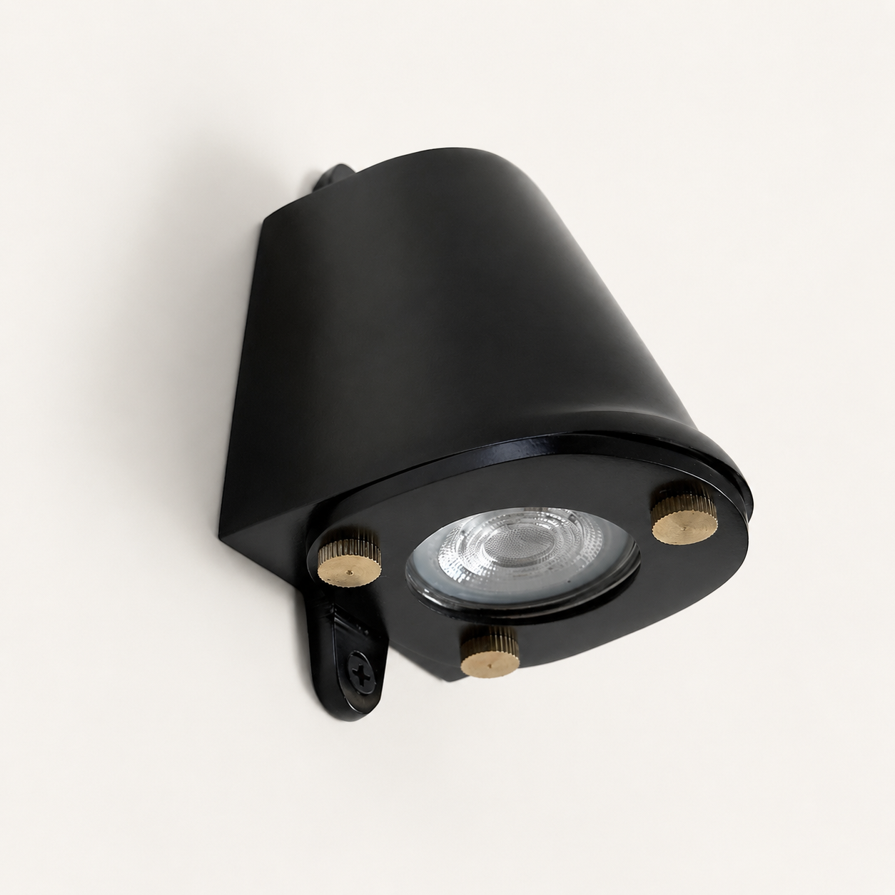 Holt - Matt Black Mast Down Wall Light - IP54 Outdoor & Bathroom