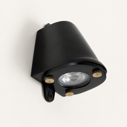 Holt - Matt Black Mast Down Wall Light - IP54 Outdoor & Bathroom