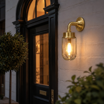 Paston - Solid Brass Wall Light Outdoor & Bathroom Sconce - 11.5 Inch