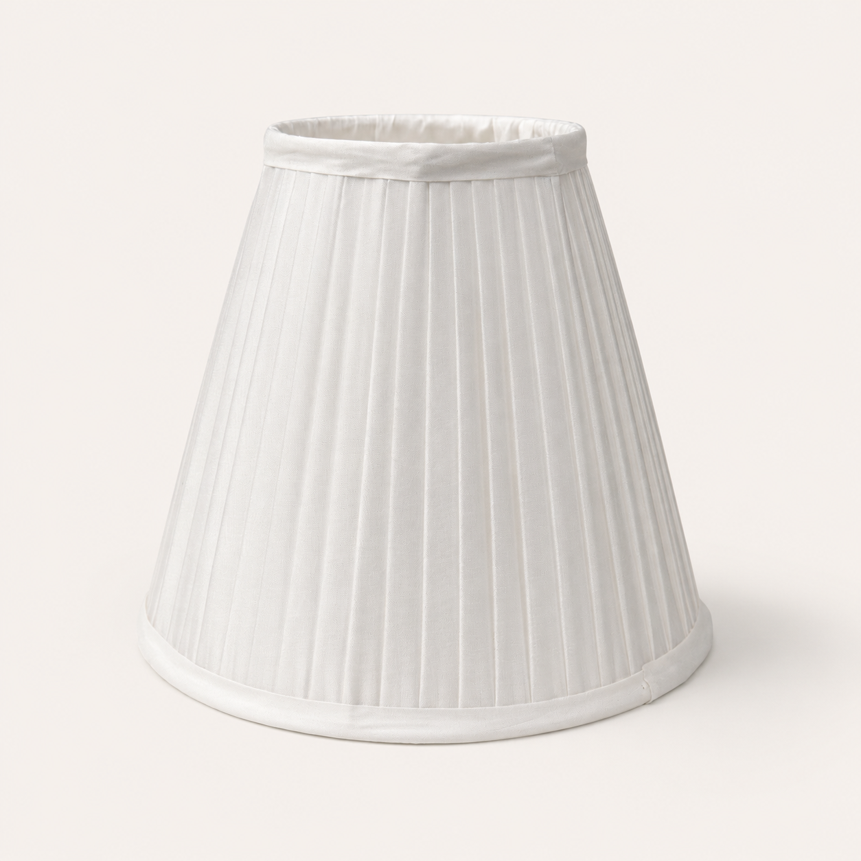White Pleated Lampshade - 19cm Table & Wall Light Shade