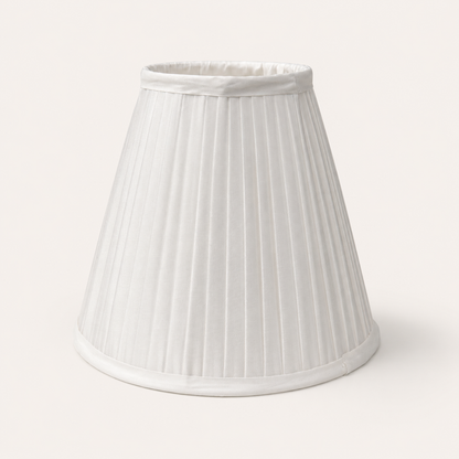 White Pleated Lampshade - 19cm Table & Wall Light Shade