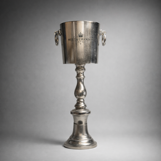 Moët & Chandon Champagne Ice Raw Cast Bucket Stand - Vintage Style Floor Standing Cooler Pedestal