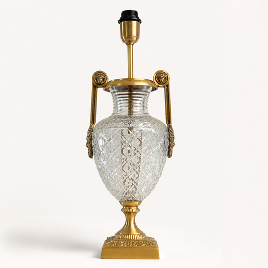 Solid Brass & Glass Table Lamp Vintage Style | Bedroom | Bedside Reading Light