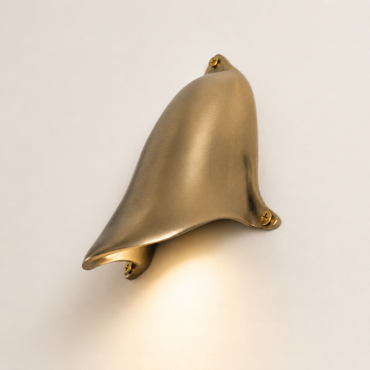 Raw Brass Motorboat Ventilator Cover | Indoor Wall Light