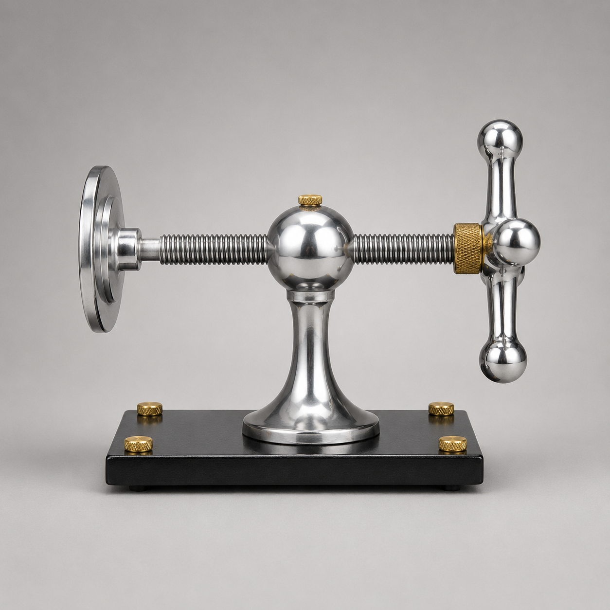 Windlass Bookend Nautical Book Holder Aluminium & Brass | DVD Organizer