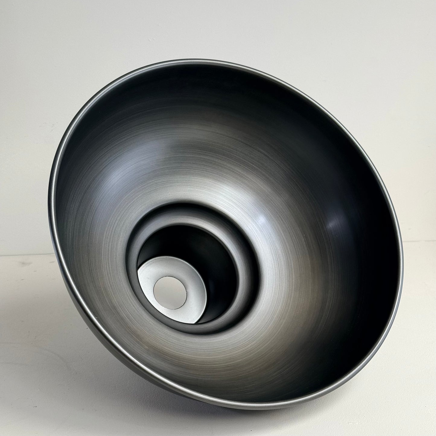 Salthouse XL Pewter Grey Industrial factory shade light ceiling dining pendant - 14.5 Inch