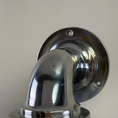 Beachamwell ~ Bulkhead Outdoor & Bathroom Sconce Wall Light Polished Silver  **Factory Second** | 10.5 Inch