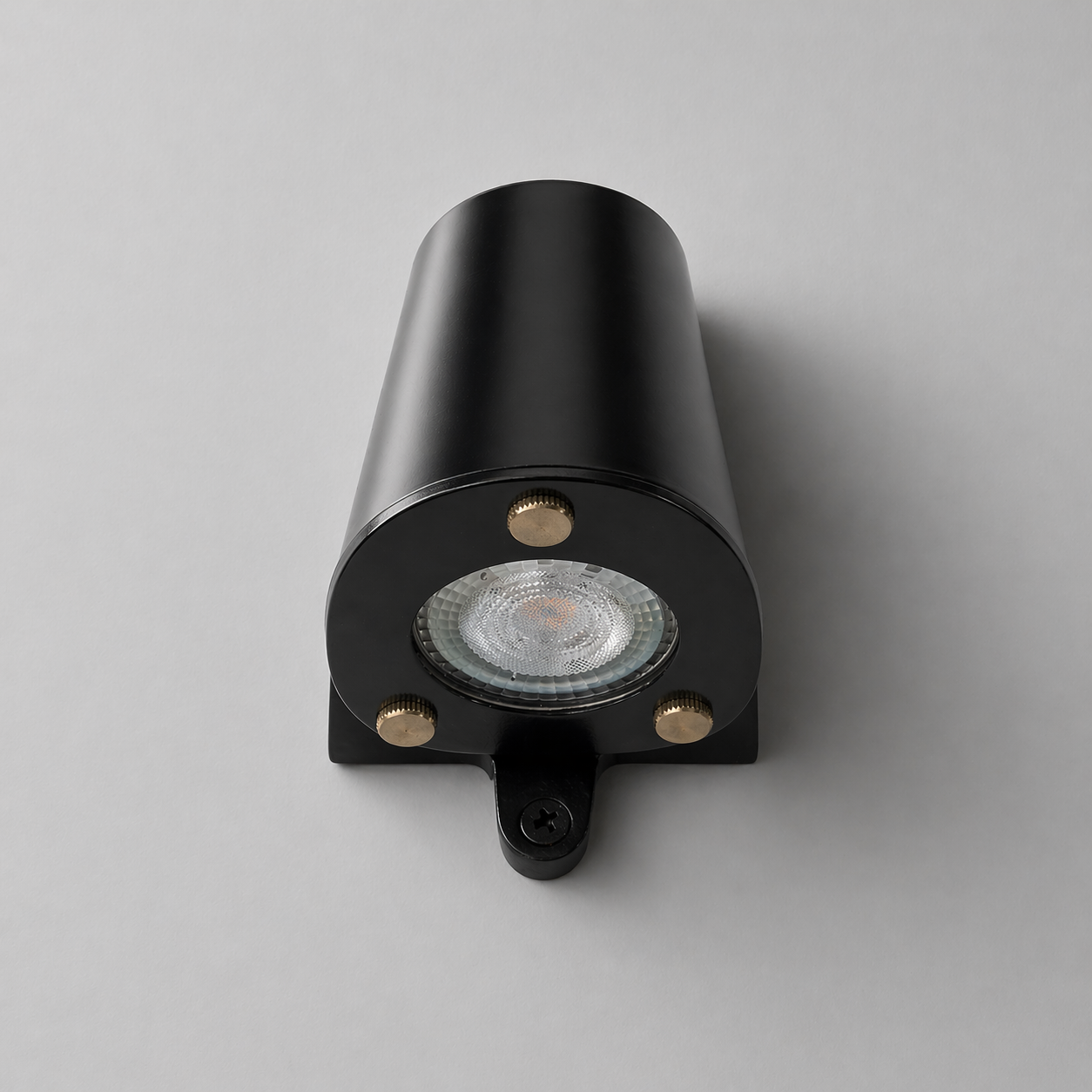 Holt Matt Black Mast Down Wall Light |  IP54 Outdoor & Bathroom GU10 LED
