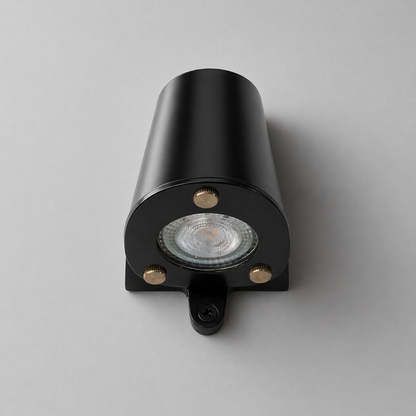 Holt Matt Black Mast Down Wall Light |  IP54 Outdoor & Bathroom GU10 LED