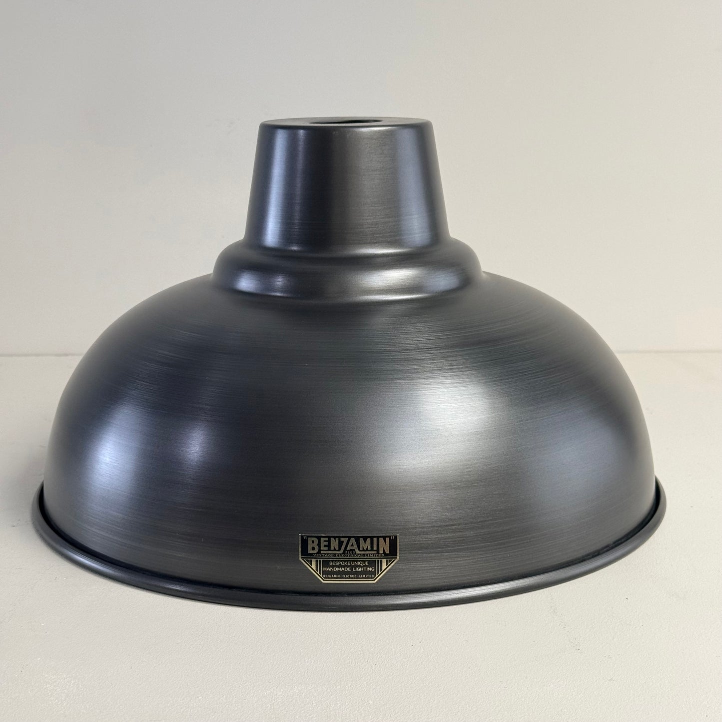 Salthouse XL Pewter Grey Industrial factory shade light ceiling dining pendant - 14.5 Inch