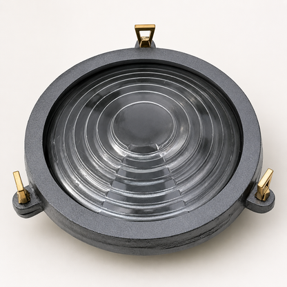 Wroxham - Pewter Round Bulkhead Wall & Ceiling Light - 9 Inch
