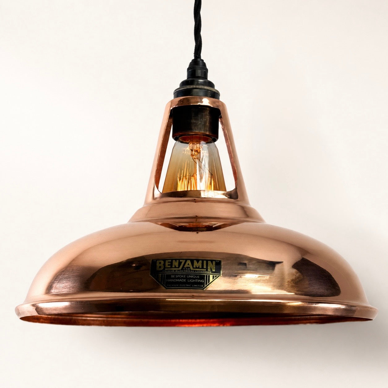 Cawston Solid Copper Coolicon Lampshade Pendant Light - 11 Inch
