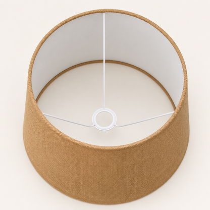 Natural Woven Hessian Tapered Drum Lampshade