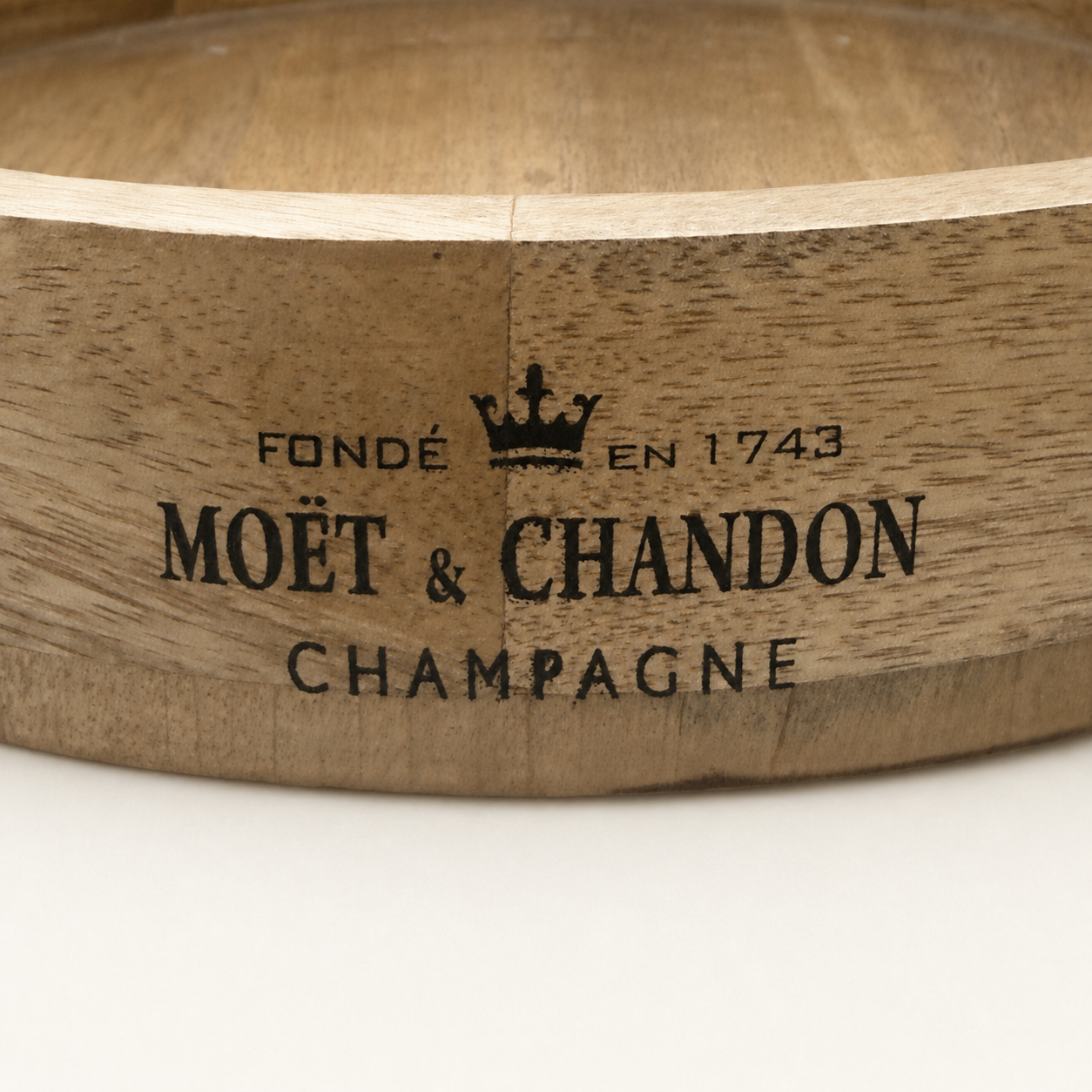 Moët & Chandon Champagne Medium Round Wooden Serving Tray - 31cm