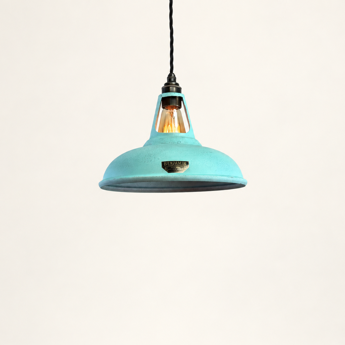 Cawston - Copper Verdigris Patina Finish Slotted Lampshade Pendant Ceiling Light *Factory Second* - 11 Inch