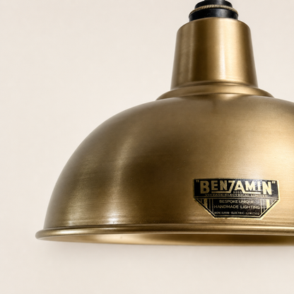 Salthouse Antique Brass Dome Shade Pendant Light - 10 Inch