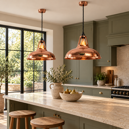 Cawston XL Handspun Solid Copper Coolicon Pendant - 14 Inch | Factory Second