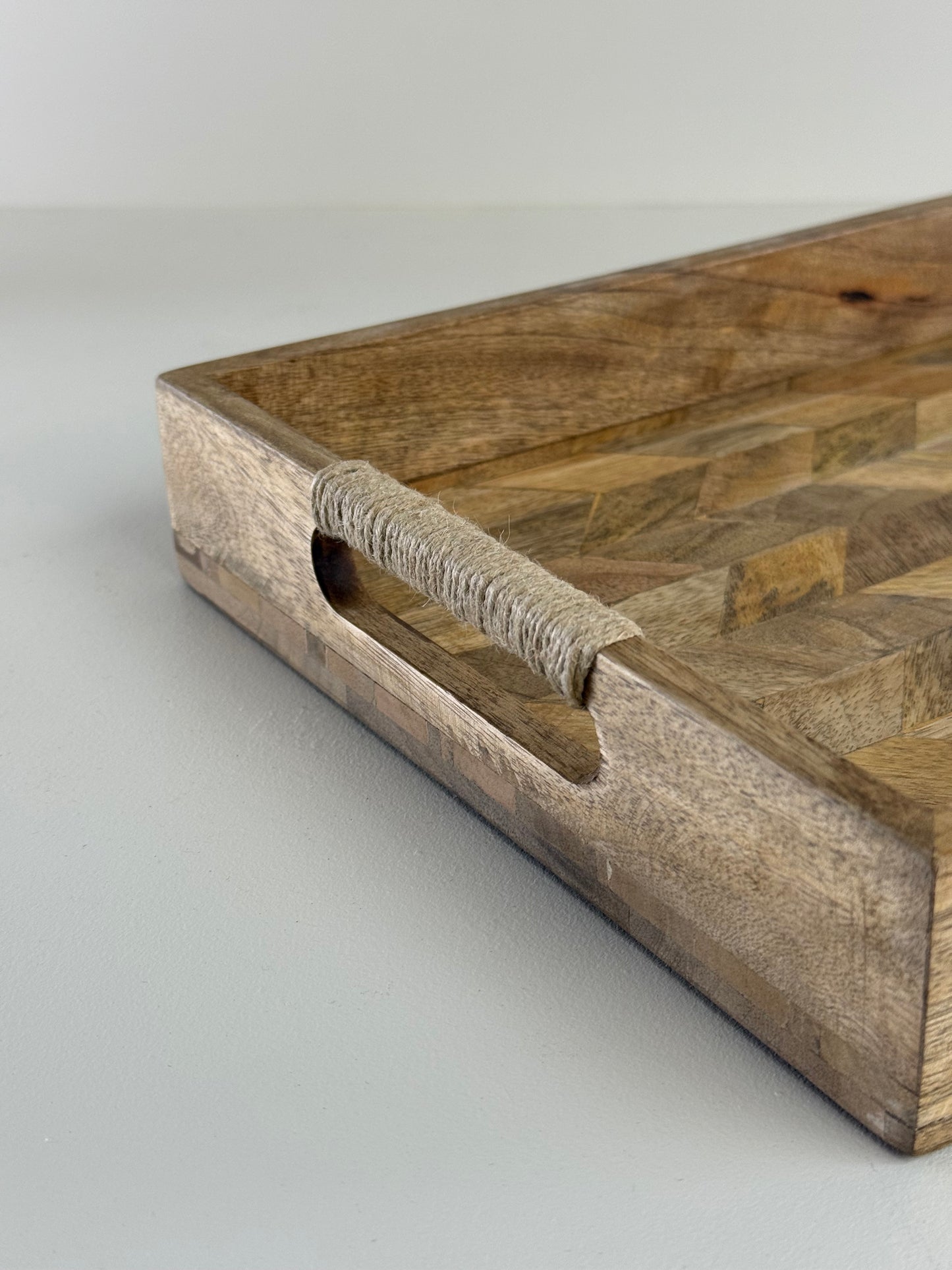 Moët & Chandon Champagne Butlers Wooden Serving Trays Natural Patchwork