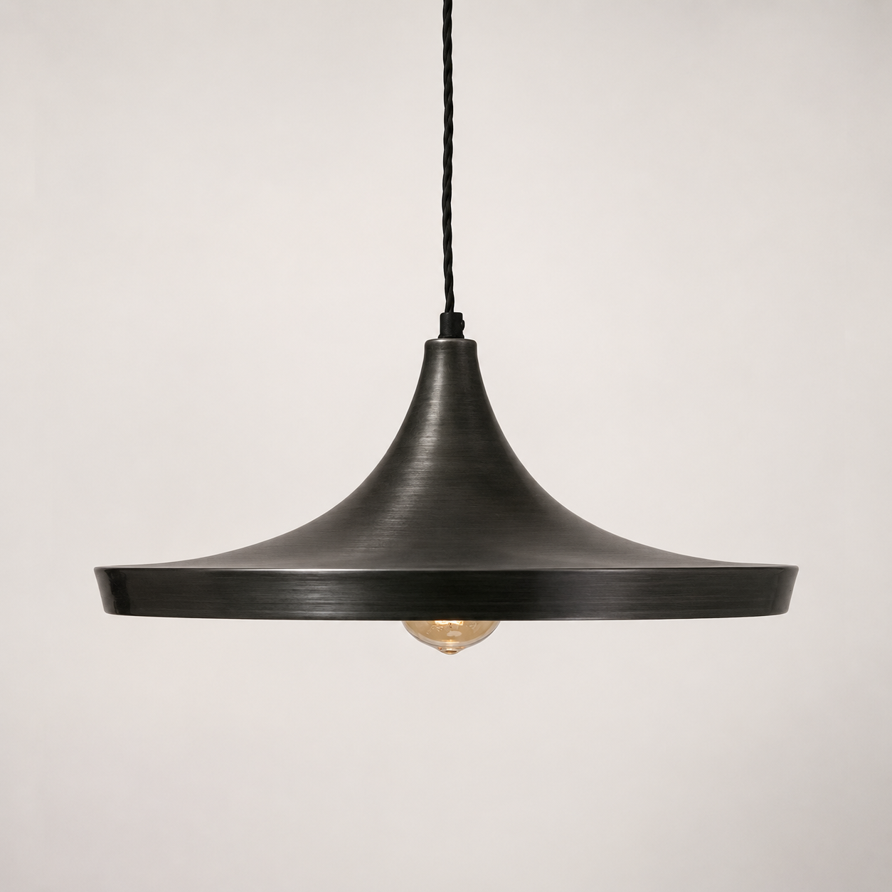 Beetley - Pewter Grey Solid Steel Lampshade | Shade Only