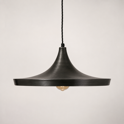 Beetley - Pewter Grey Solid Steel Lampshade | Shade Only