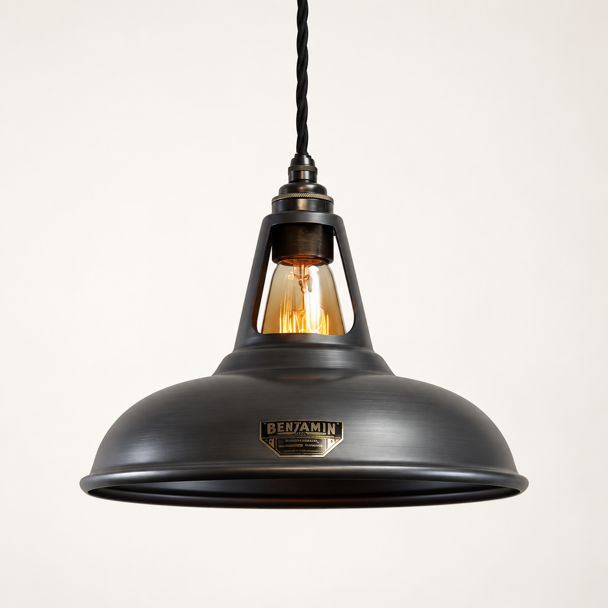 Cawston Pewter Grey Coolicon Lampshade Pendant Light *Factory Second* - 11 Inch