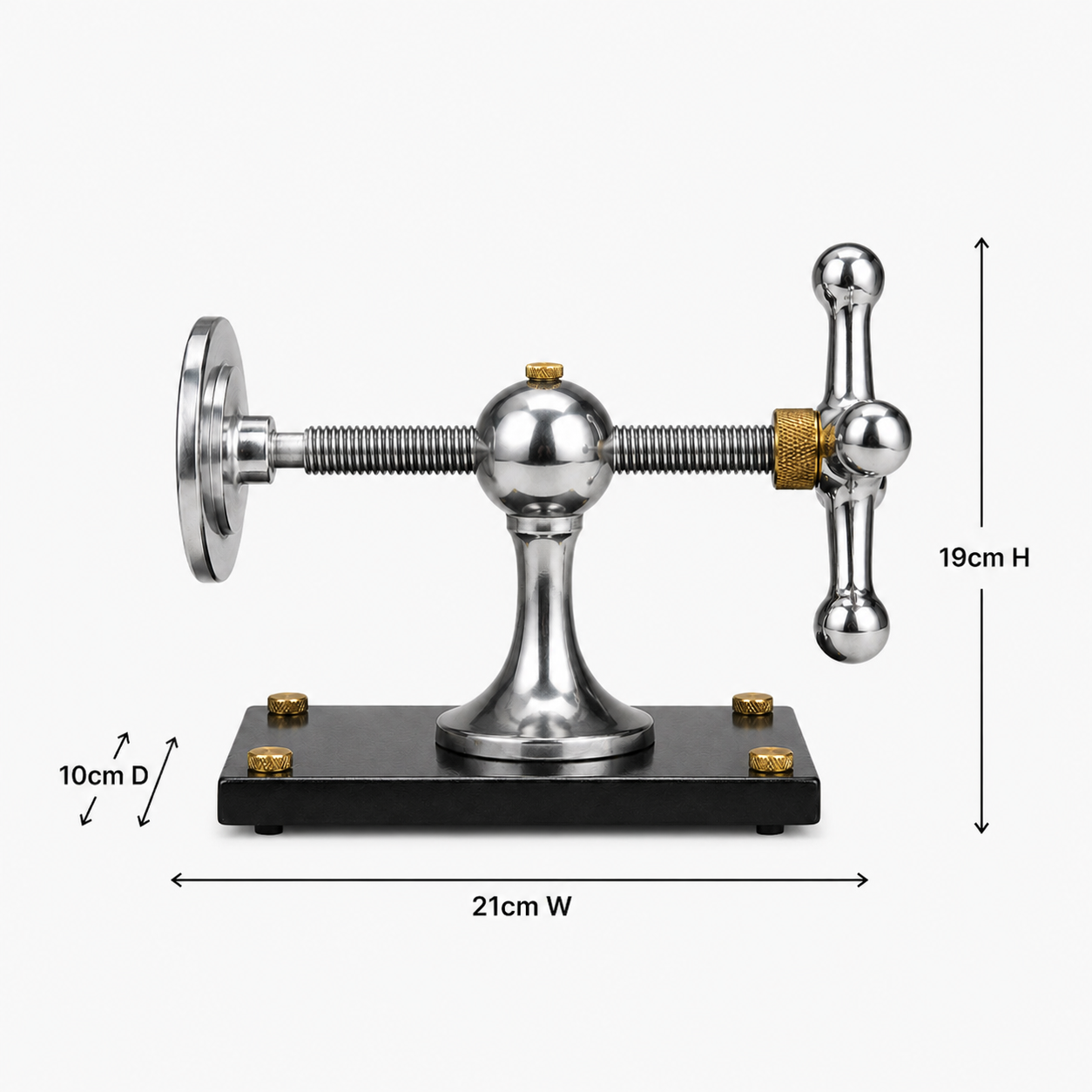 Windlass Bookend Nautical Book Holder Aluminium & Brass | DVD Organizer