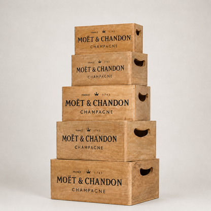 Moët & Chandon Inspired Wooden Champagne Storage Crates