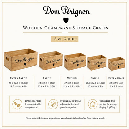 Dom Pérignon Style Wooden Champagne Storage Crates | Wood Display Boxes