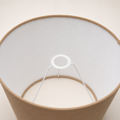 Natural Woven Hessian Tapered Drum Lampshade