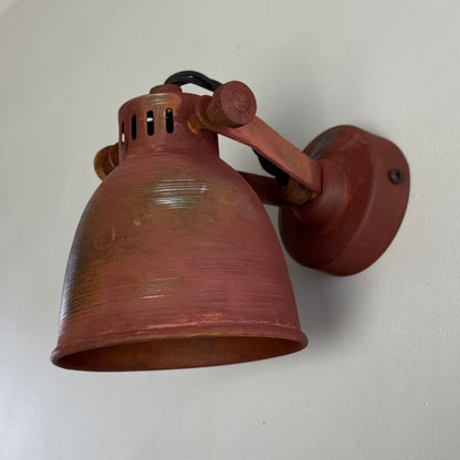 Colby ~ Solid Rusted Steel Short Adjustable Arm Industrial Wall Light | Spot light | Table | Vintage