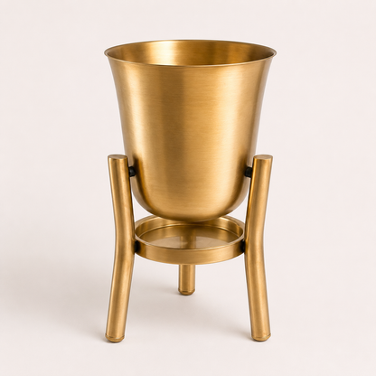 Rocket Antique Brass Tabletop & Floor Standing Champagne Cooler