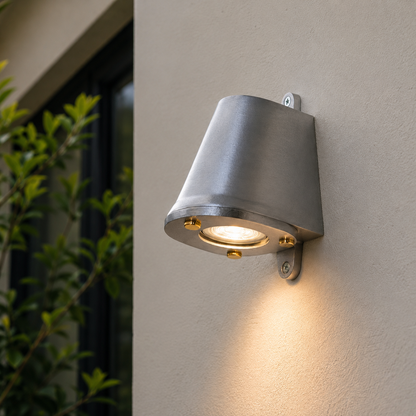 Holt - Sandblasted Aluminium Mast Down Wall Light - IP54 Outdoor & Bathroom