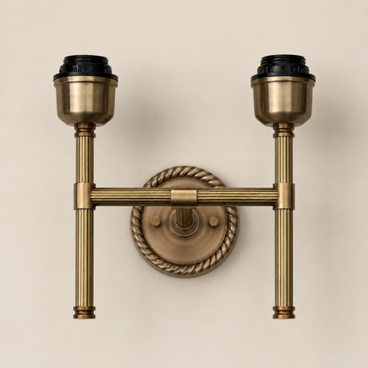 Felbrigg - Double Antique Brass Twin Wall Light Sconce