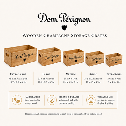 Dom Pérignon Style Wooden Champagne Storage Crates
