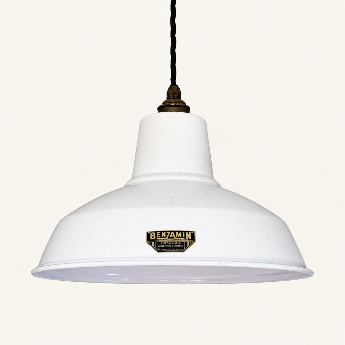 Filby ~ Original White RLM Reflector Lampshade Pendant Set Light *Factory Second* ~ 12.5 Inch