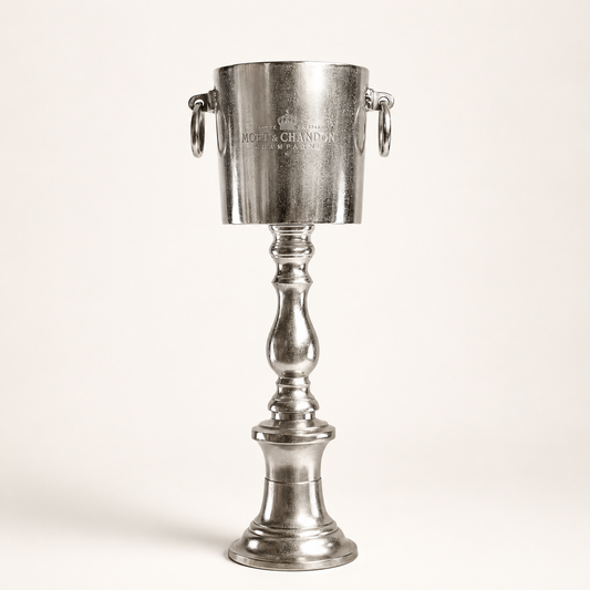 Moët & Chandon Floor Standing Champagne Ice Bucket | Raw Cast Aluminium Wine Cooler