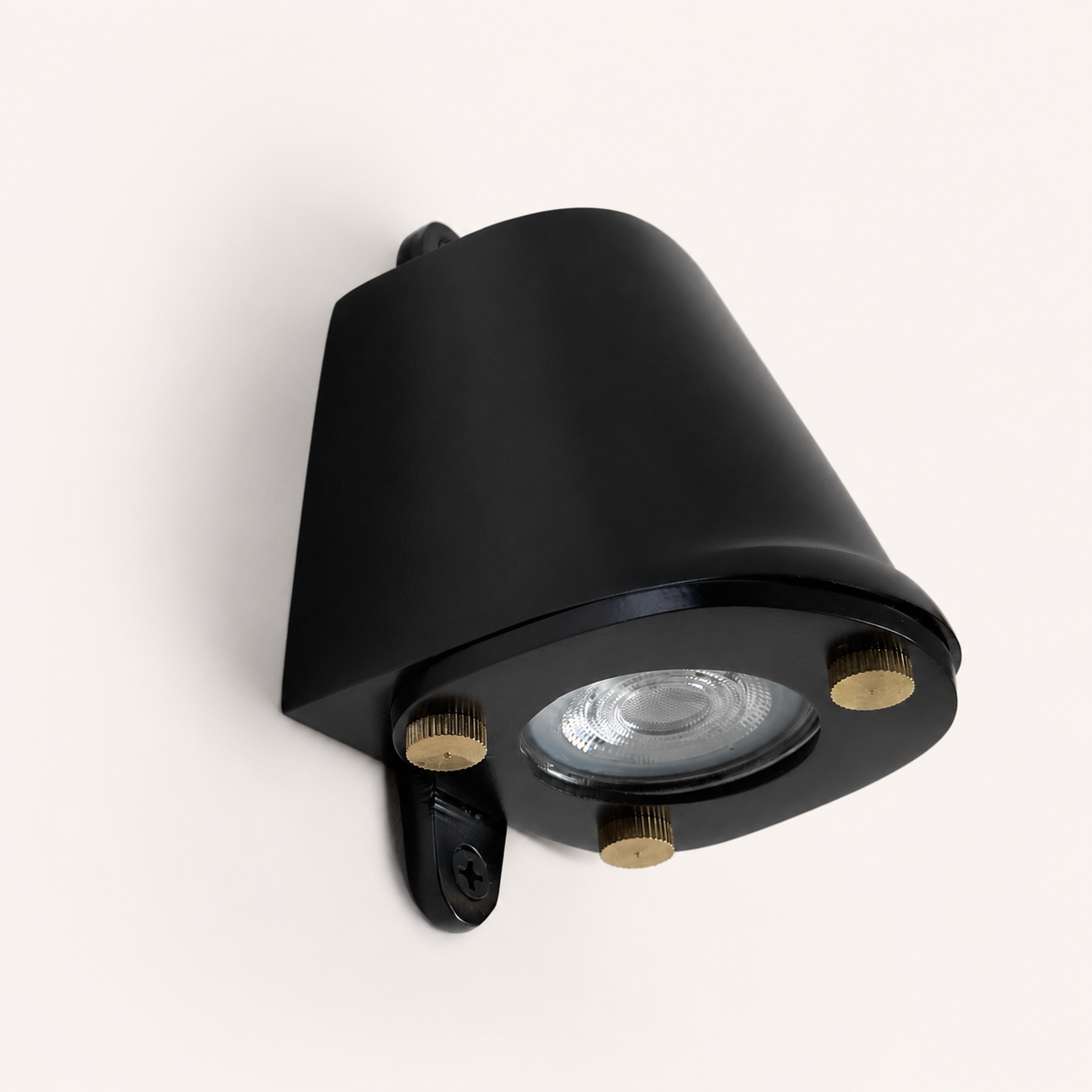 Holt - Matt Black Mast Down Wall Light - IP54 Outdoor & Bathroom