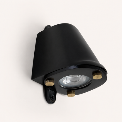 Holt - Matt Black Mast Down Wall Light - IP54 Outdoor & Bathroom