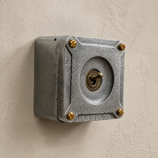 Single Gang Solid Cast Metal Toggle 2 Way Light Switch – Industrial Conduit