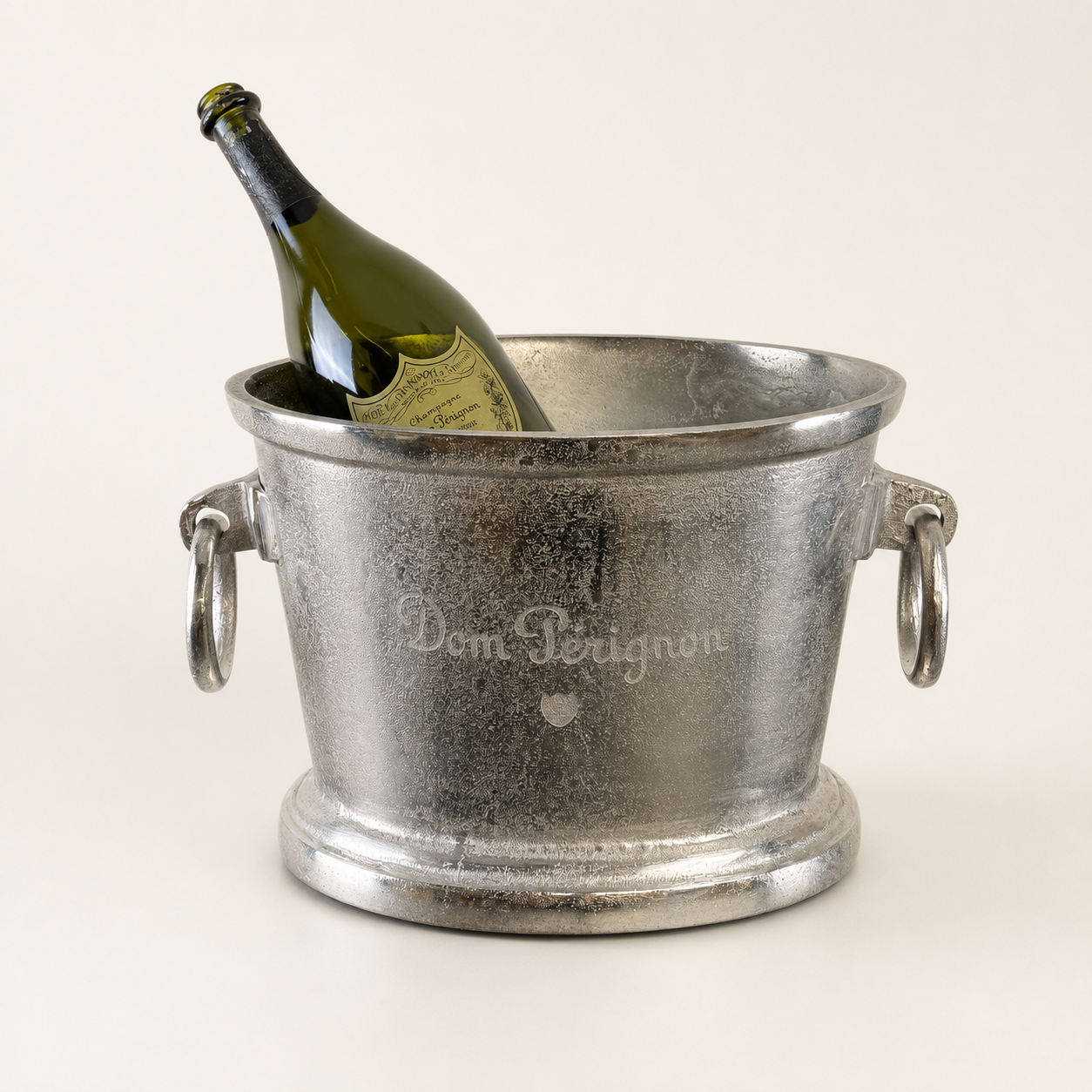 Dom Perignon Solid Cast Engraved Champagne Ice Bucket