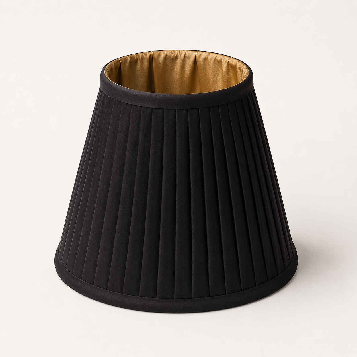 Black and Gold pleated Lampshade - 19cm Table & Wall Light Shade