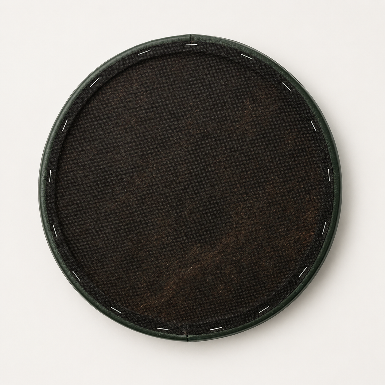 Dark Green Genuine Leather Bar Stool Replacement Seat - 31cm