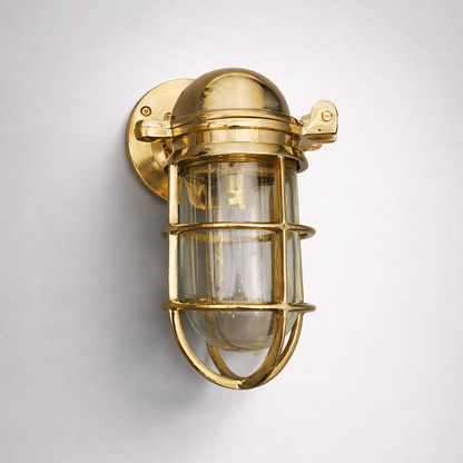 Happisburgh - Solid Brass Outdoor & Bathroom Wall Light - 10 Inch