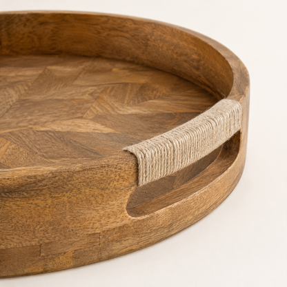 Moët & Chandon Large Round Wooden Champagne Serving Tray | 41cm