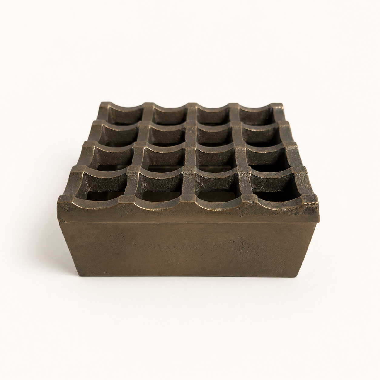 Antique Brass Large Ashtray | Heavy Cigar Holder