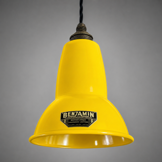 Alby - Summer Yellow Enamel Shade Pendant Light | 6 Inch