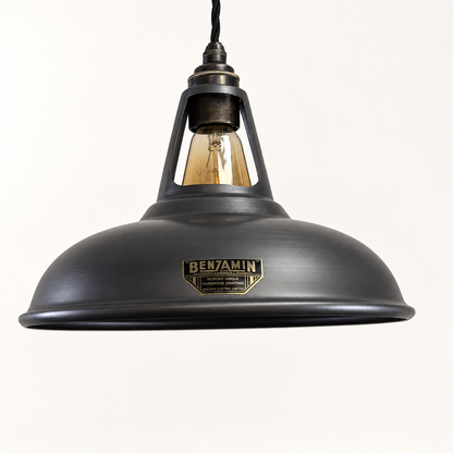 Cawston Pewter Grey Coolicon Lampshade Pendant Light *Factory Second* - 11 Inch